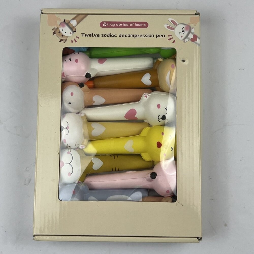 Stress Relief Squishy Pens Hugs Series Of Love 12 Zodiac Decompression Pen
